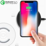 Wholesale Quick Charge Ultra-Slim Wireless Charger for Qi Compatible Device (White)